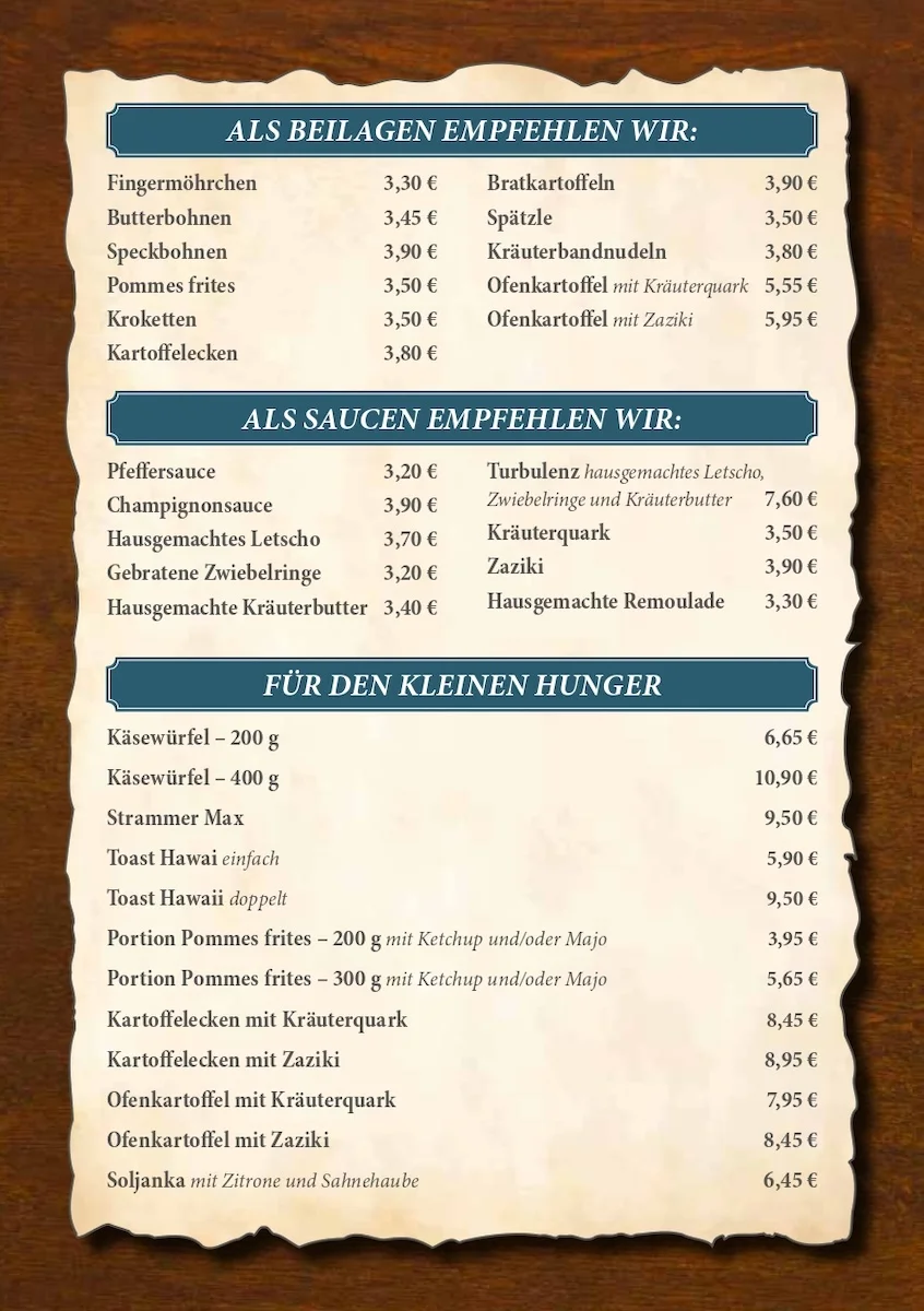 Speisen- und Getränkekarte, Seite 10