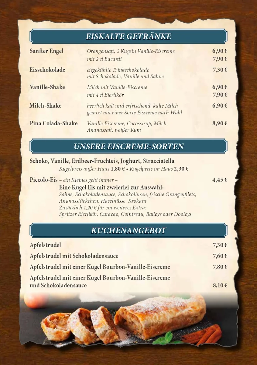 Speisen- und Getränkekarte, Seite 16